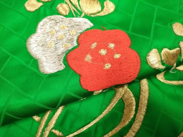 平和屋本店●お引きずり・お引き摺り・引き振袖 和装 結婚式 舞妓 芸妓 芸者 衣装 総刺繍 駒刺繍 草花文 正絹 DABK1435cd