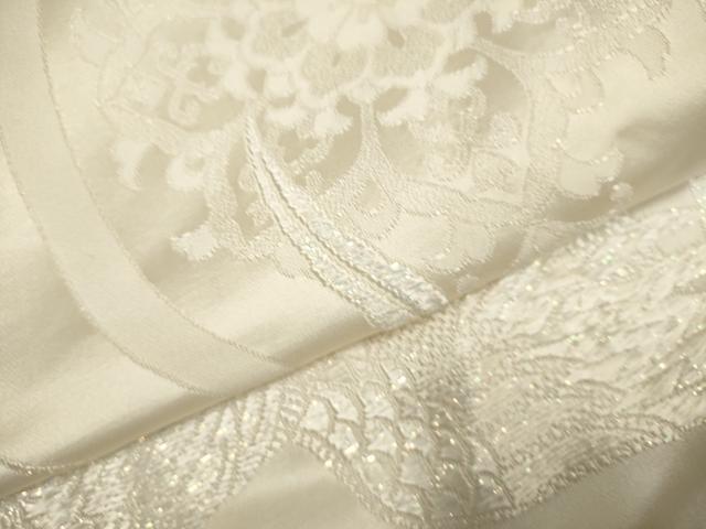 平和屋本店●白打掛 白無垢 お引きずり 和装 婚礼 結婚式 花嫁 神社挙式 刺繍 鳳凰花文 逸品 DABK1447cd