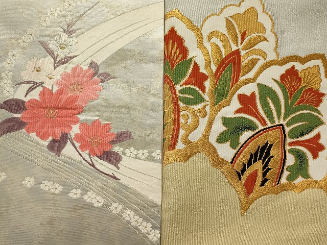 平和屋本店■名古屋帯 まとめて100点 鴛鴦 更紗 花柄 手描き 相良刺繍 金彩 金糸 など 着用可能多数 未使用品あり 全て正絹 se0028