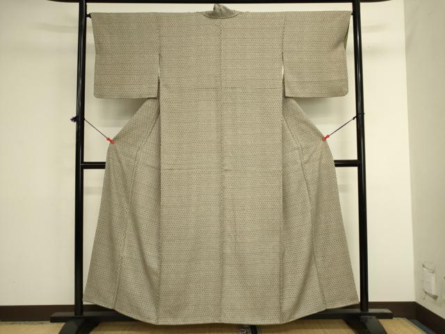 平和屋着物■上質な小紋 亀甲花文 正絹 逸品 DABK6583ya