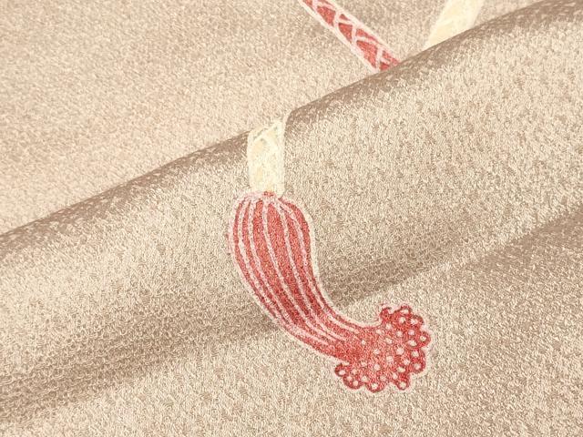 平和屋着物■上質な小紋 組み紐 正絹 逸品 CABM1107oy