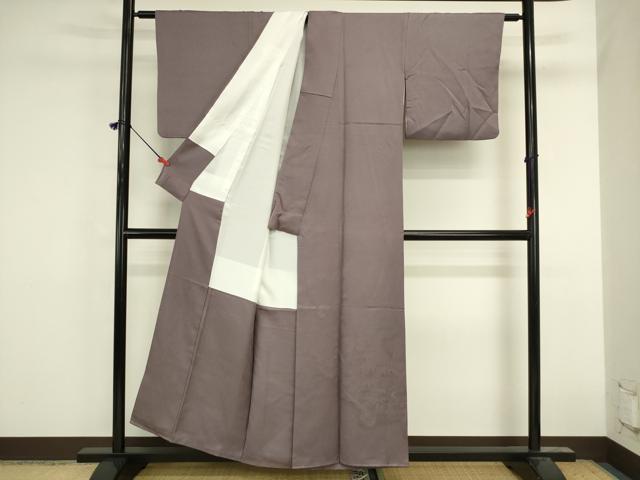 平和屋着物■豪華色留袖 雲取り吉祥地紋 松竹梅 葡萄鼠色 正絹 逸品 DABK6623ya
