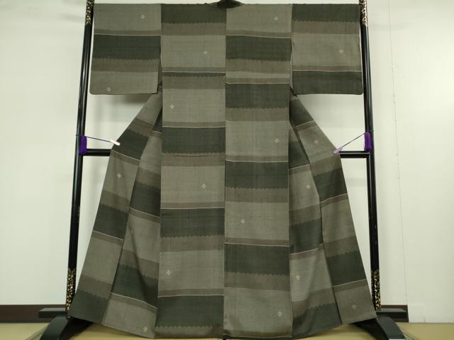 平和屋本店●極上 Maru Factory 丸山正 紬 変わり市松 逸品 DZAB7639kh6