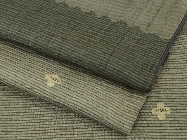 平和屋本店●極上 Maru Factory 丸山正 紬 変わり市松 逸品 DZAB7639kh6