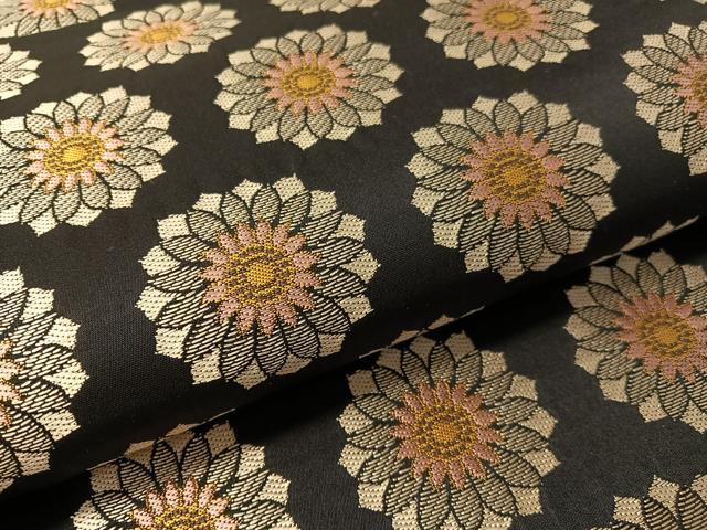 平和屋着物●六通柄袋帯 花尽くし 黒地 正絹 逸品 未使用 CABM9179vp