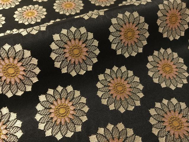 平和屋着物●六通柄袋帯 花尽くし 黒地 正絹 逸品 未使用 CABM9179vp