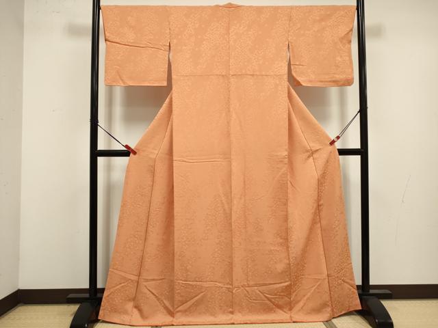 平和屋着物■上質な色無地 舞楓地紋 燻色 正絹 逸品 DABK6696ya