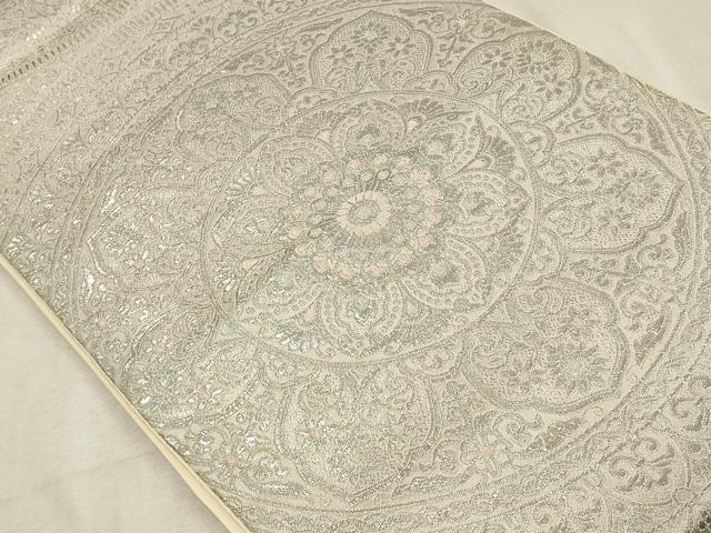 平和屋着物◎六通柄袋帯 スラカルタ華文 プラチナ箔九百錦 正絹 逸品 DABK9531cd