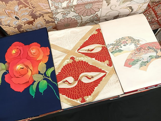 平和屋着物■名古屋帯 まとめて100点 向かい鶴 鴛鴦 更紗 薔薇 花柄 正倉院 金銀糸 など 着用可能多数 未使用品あり 全て正絹 mmm1546
