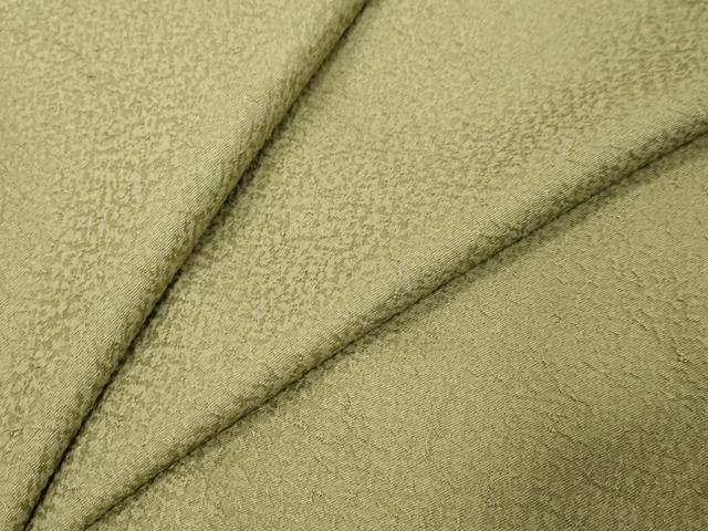 平和屋着物●上質な色無地 紋意匠 抹茶色 正絹 逸品 DABK0687ud