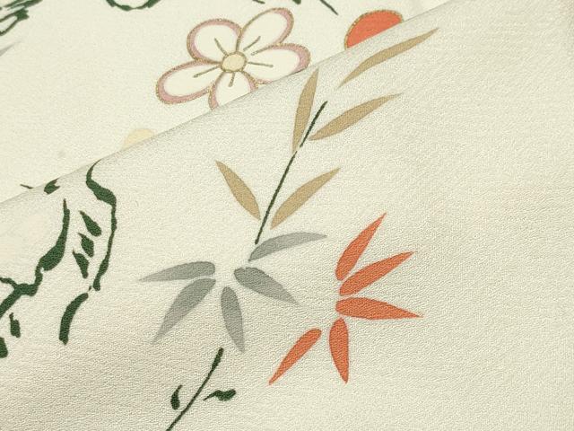 平和屋着物●訪問着 刺繍 松竹梅文 金彩 正絹 逸品 CABM5134gh