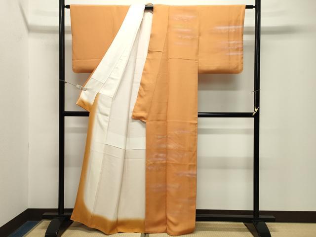 平和屋着物●人間国宝 福田喜三郎 訪問着 霞文 暈し染め 金彩 正絹 逸品 CABM5129gh