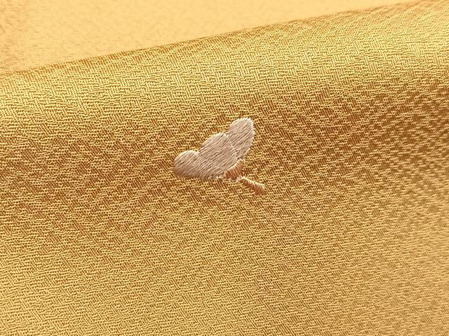 平和屋着物●豪華色留袖 総刺繍 松竹梅文 芥子色 正絹 逸品 BAAY9268yc