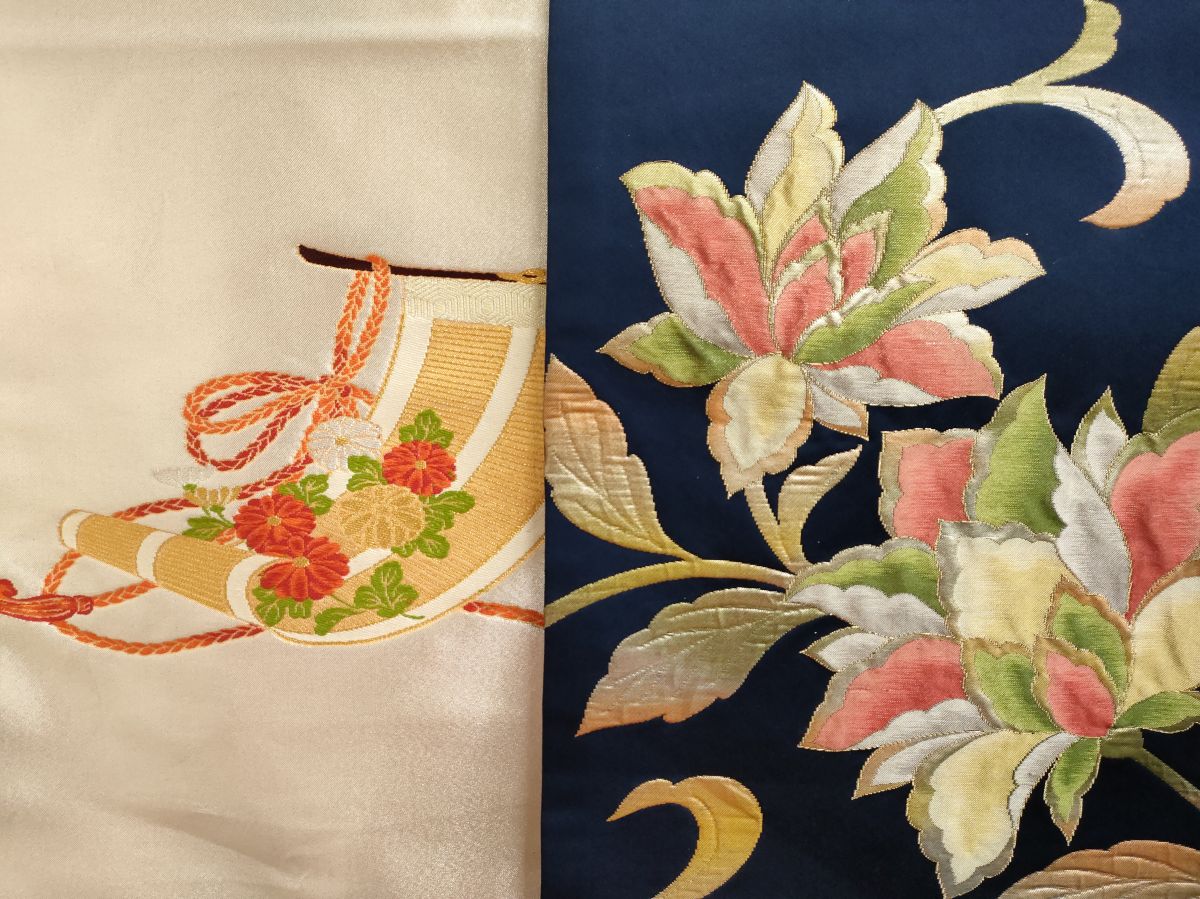 平和屋本店■名古屋帯 まとめて100点 乱菊 更紗 花柄 宝相華 手描き 駒刺繍 金銀糸 など 着用可能多数 未使用品あり 全て正絹 ppp0009
