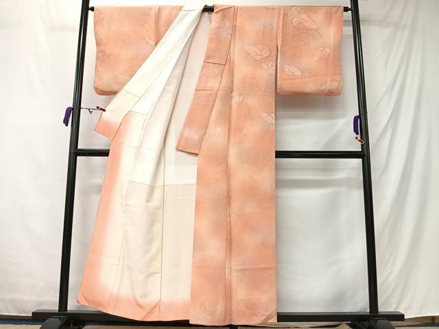 平和屋着物■上質な小紋 葡萄蔦の葉地紋 暈し染め 正絹 逸品 CABM6602ua