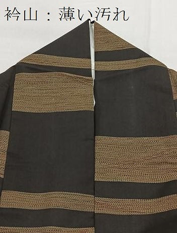 平和屋着物■本場縞大島紬 横段文 正絹 逸品 BAAY9143yc
