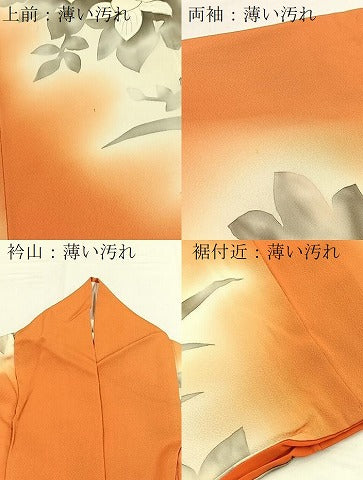 平和屋着物■訪問着 草花文 暈し染め 金彩 正絹 逸品 BAAY9331yc