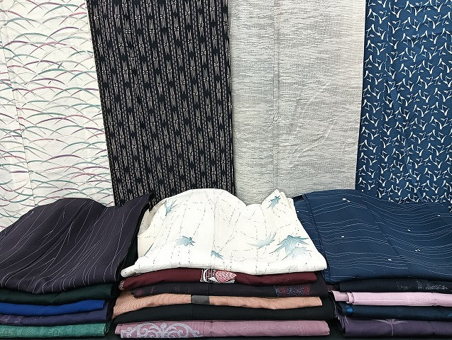 平和屋着物■夏物 小紋 絽 紗 まとめて20点 花柄 ろうけつ染め 着用可能多数 全て正絹 mmm1560
