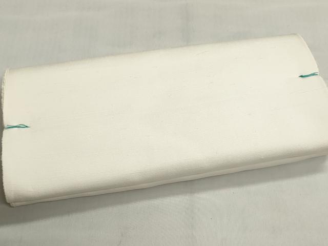 平和屋着物▼白生地 反物 着尺 生成り色 お召縮緬 逸品 未使用 DABJ9735we