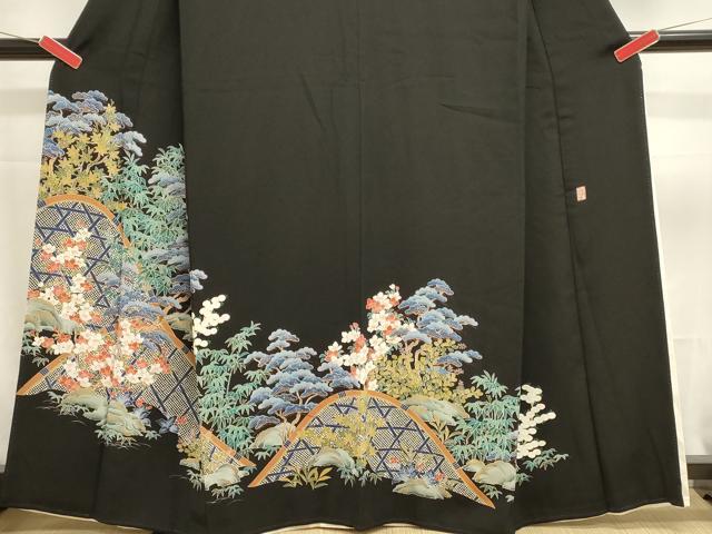 平和屋着物■豪華黒留袖 作家物 松竹梅 金彩 正絹 逸品 DABK5666sf