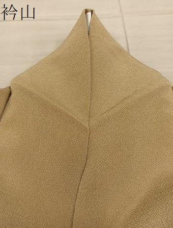平和屋着物●上質な色無地 作家物 卵色 鬼しぼ縮緬 正絹 逸品 BAAY1372mz