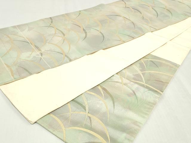 平和屋着物◎六通柄袋帯 芝文 金糸 引箔 正絹 逸品 DABK8614cm