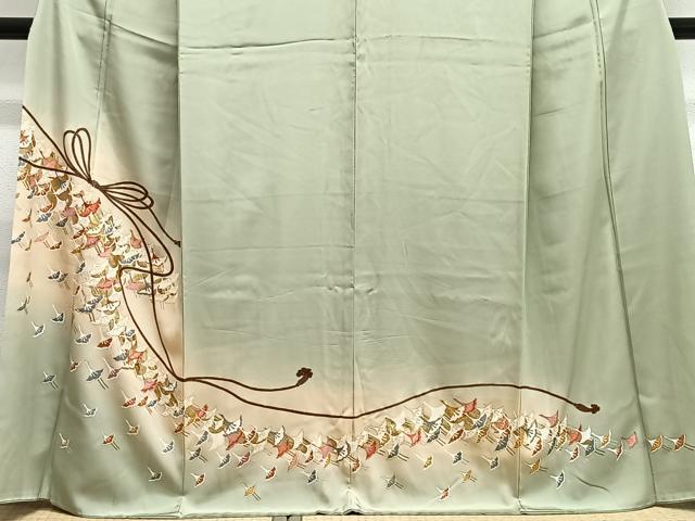 平和屋着物■訪問着 駒刺繍 飛鳥文 暈し染め 金彩 正絹 逸品 CABM6662ua