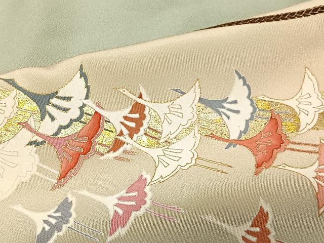 平和屋着物■訪問着 駒刺繍 飛鳥文 暈し染め 金彩 正絹 逸品 CABM6662ua