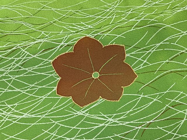 平和屋着物■訪問着 駒刺繍 草花文 金彩 正絹 逸品 CABM6673ua