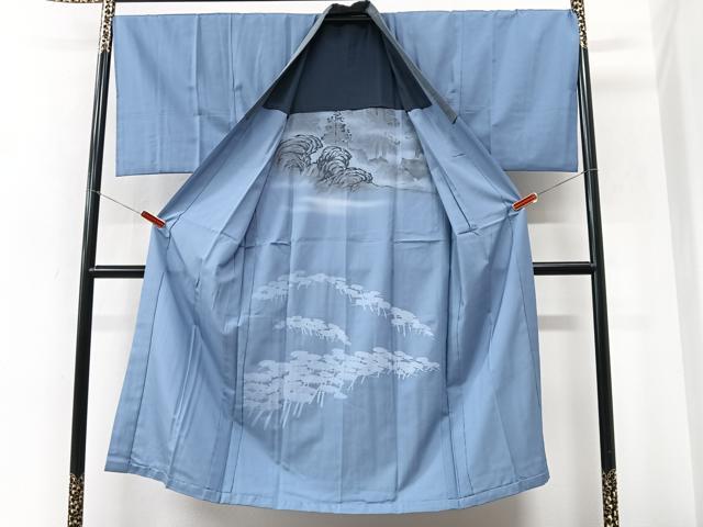 平和屋着物■男性 長襦袢 無双仕立て 風景文 暈し染め 金彩 正絹 逸品 CABN2108xe