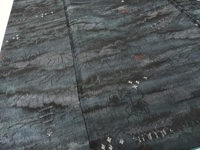 平和屋着物■上質な紬 風景文 正絹 逸品 CABN2119xe