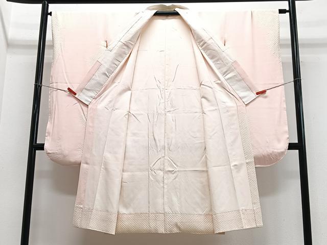 平和屋着物■振袖用長襦袢 袷 舞花地紋 暈し染め 正絹 逸品 CABN2132xe