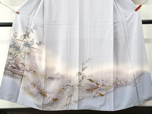 平和屋着物■訪問着 作家物 風景文 暈し染め 金彩 正絹 逸品 CABN2114xe