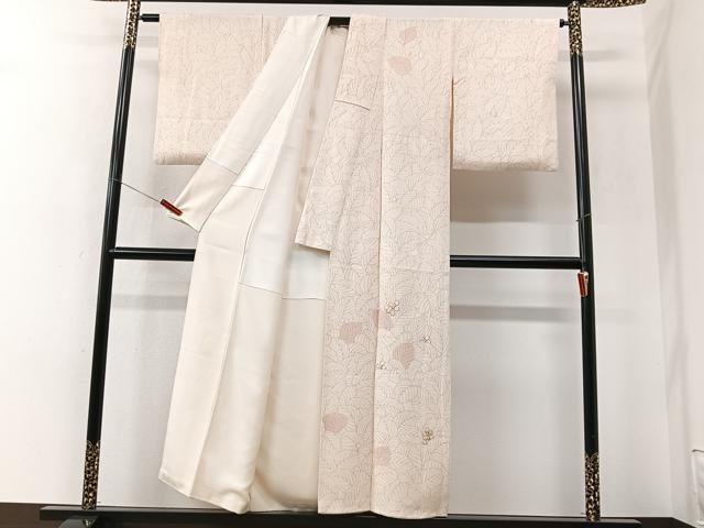 平和屋着物■訪問着 駒刺繍 葉尽くし 正絹 逸品 CABN2125xe