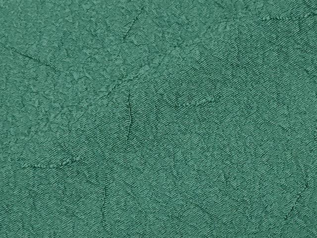 平和屋着物●上質な色無地 霞地紋 木賊色 正絹 逸品 CABM5244gh