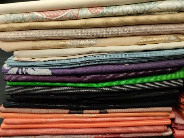 平和屋本店■夏物 名古屋帯 絽 紗 まとめて 50点 鶴 花柄 絽綴れ 羅 波筬織 アンティーク 手描き 駒刺繍 など 未使用品有 全て正絹 se0050