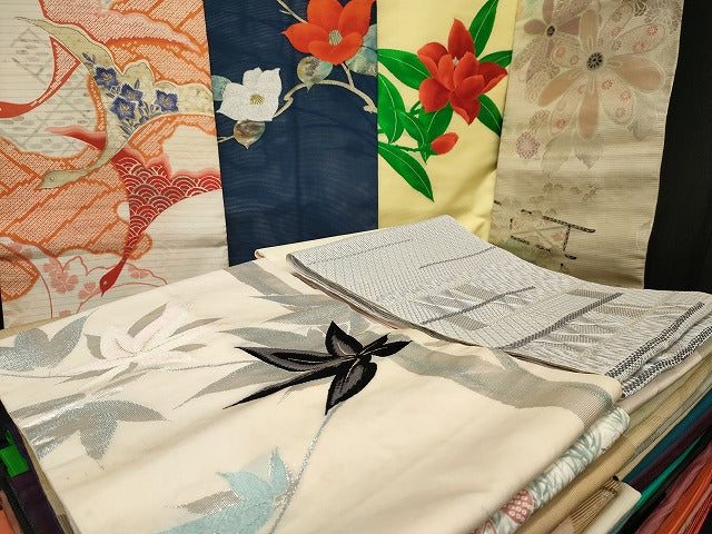 平和屋本店■夏物 名古屋帯 絽 紗 まとめて 50点 鶴 花柄 絽綴れ 羅 波筬織 アンティーク 手描き 駒刺繍 など 未使用品有 全て正絹 se0050