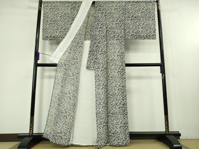 平和屋本店*極上 夏物 本場琉球紅型 小紋 紗紬 唐草文 ますいわ屋扱い 逸品 未使用 DZAB5604kh6