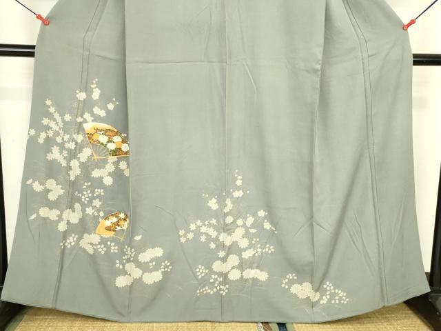 平和屋着物●訪問着 扇面花文 金彩 正絹 逸品 DABK2785op