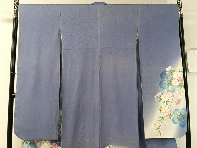 平和屋着物●豪華振袖 駒刺繍 枝垂れ桜 暈し染め 金彩 正絹 逸品 CABN3105vp