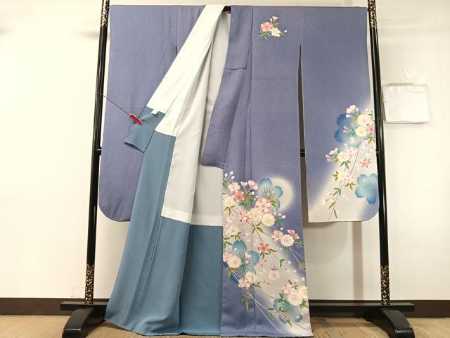 平和屋着物●豪華振袖 駒刺繍 枝垂れ桜 暈し染め 金彩 正絹 逸品 CABN3105vp