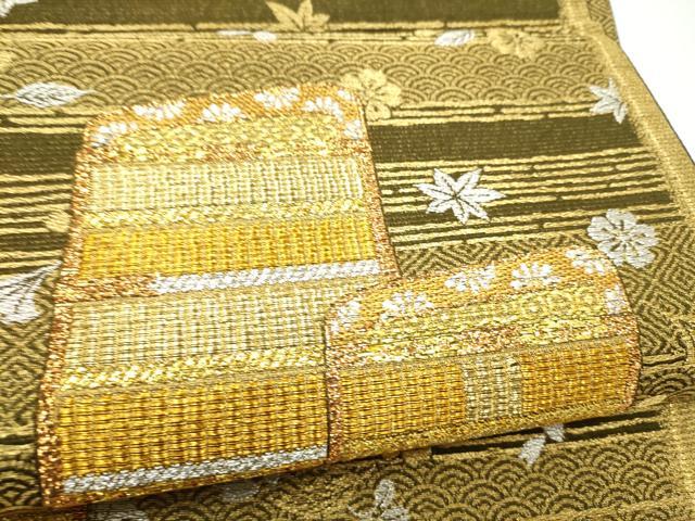 平和屋着物●伝統工芸士 林正勝 六通柄袋帯 匠 金銀糸 正絹 逸品 CABN2762hy