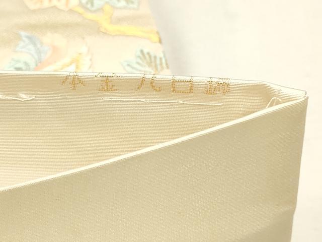 平和屋本店▼六通柄袋帯 唐織 九百錦 瑞鳥花苑文 本金 正絹 逸品 DABK5758sf