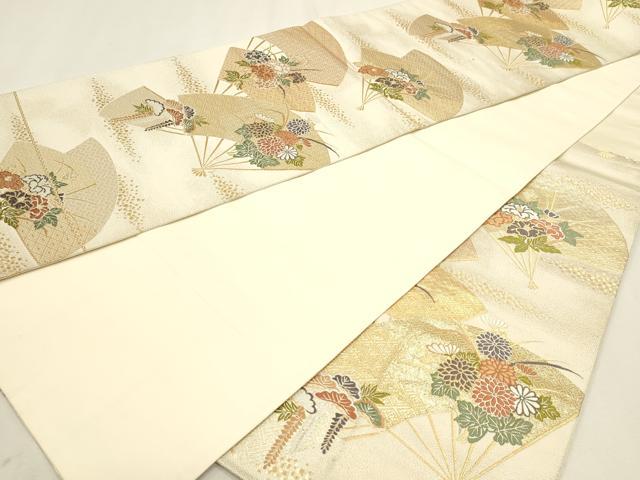 平和屋本店▼六通柄袋帯 唐織 吉祥模様 24K本金箔 正絹 逸品 DABK5755sf