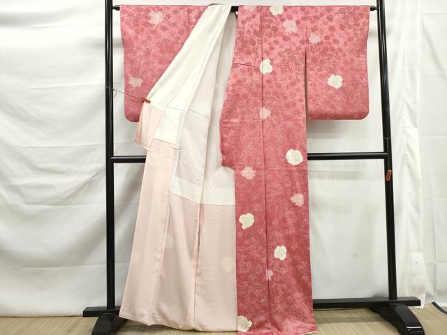平和屋着物■上質な小紋 絞り 花尽くし 正絹 逸品 DABK6405qa