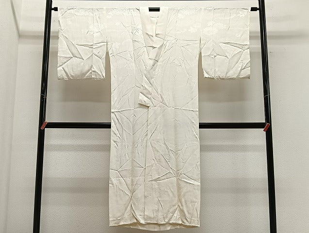 平和屋着物■長襦袢 単衣 雲取り草花地紋 正絹 逸品 未使用 CABM6721ua