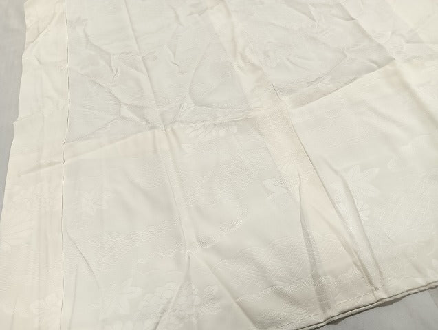 平和屋着物■長襦袢 単衣 雲取り草花地紋 正絹 逸品 未使用 CABM6721ua