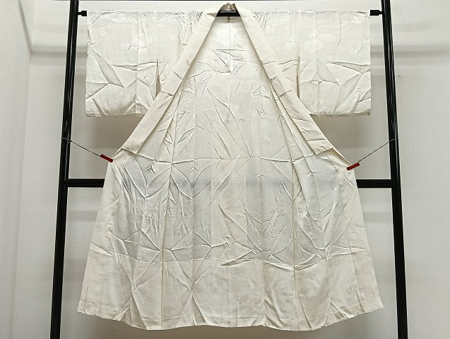 平和屋着物■長襦袢 単衣 雲取り草花地紋 正絹 逸品 未使用 CABM6721ua