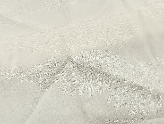 平和屋着物■長襦袢 単衣 雲取り草花地紋 正絹 逸品 未使用 CABM6721ua