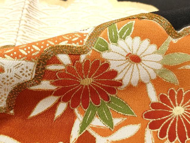 平和屋着物■豪華黒留袖 駒刺繍 重ね雲花文 金彩 正絹 逸品 DABK6371qa